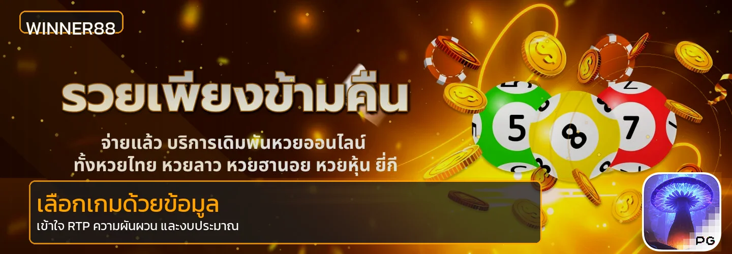 แบนเนอร์ WINNER88 เลือกเกมจาก RTP และความผันผวน
